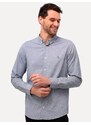 Camisa Reserva Masculina Oxford Color Grey Icon Azul Marinho Mescla