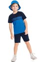 Quimby Camiseta Stay Curious Infantil Azul Marinho