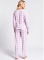 Alma Dolce Pijama Vichy Rosa em Malha Colméia