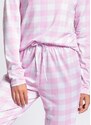 Alma Dolce Pijama Vichy Rosa em Malha Colméia