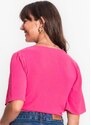 Rovitex Camisa Feminina com Botões e Laço Rosa
