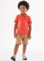 Up Baby Camisa Polo Infantil em Piquet Vermelho
