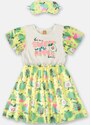Up Baby Pijama Dino Rainbows para Menina Bege