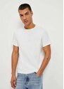 Hering Camiseta Masculina Slim em Ribana Branco