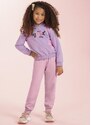 Cativa Kids Blusão Infantil Estampado com Glitter Roxo