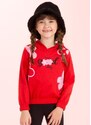 Cativa Kids Blusão Infantil Estampado com Glitter Vermelho