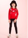Cativa Kids Blusão Infantil Estampado com Glitter Vermelho