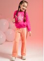 Cativa Kids Blusão Feminino Estampado com Glitter Rosa