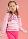 Cativa Kids Blusão Feminino com Bordado Rosa