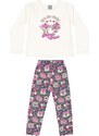 Quimby Pijama Estampado Infantil Menina Branco
