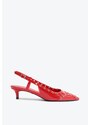 Sapato Scarpin Slingback Verniz Salto Baixo Vermelho | Schutz
