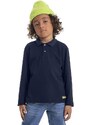 Quimby Polo em Piquet Infantil Menino Azul